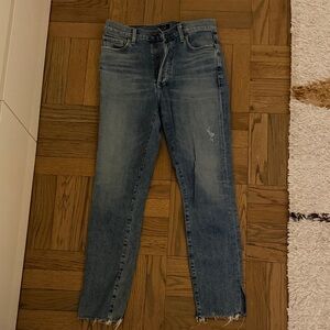 Citizens Olivia High Rise Slim Ankle Blue Jeans